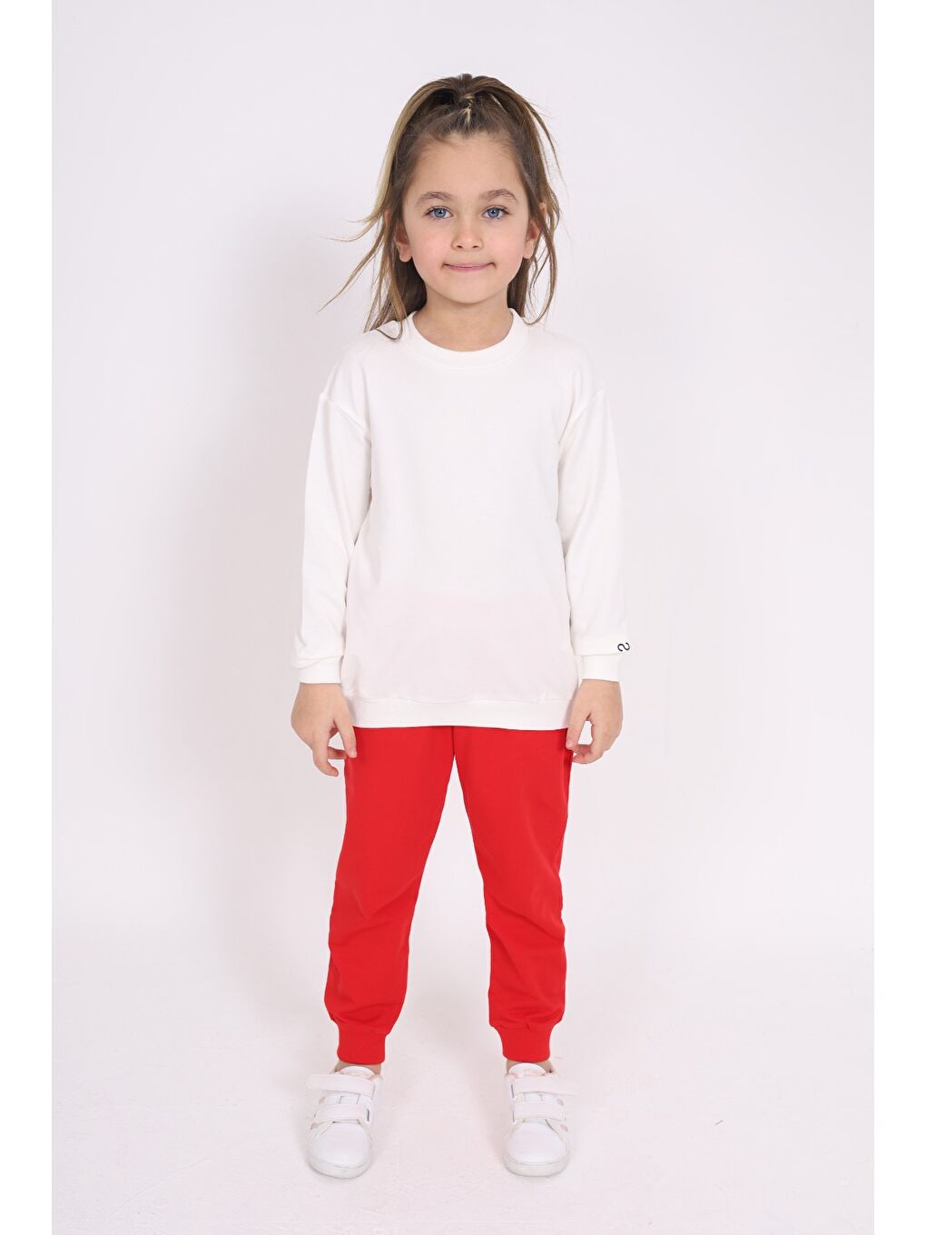 Ekru Kız Çocuk Baskılı Sweatshirt-3