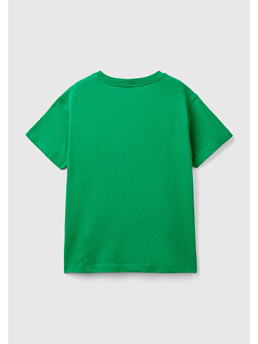 United Colors Of Benetton Yeşil Erkek Çocuk Yeşil Önü Çok Renkli Logo Baskılı Bisiklet Yaka Kısa Kollu T-Shirt - 1