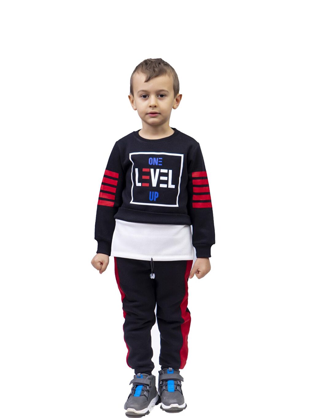 Siyah Erkek Çocuk 3 İplik Basic Eşofman Takımı 3-6 Yaş-2