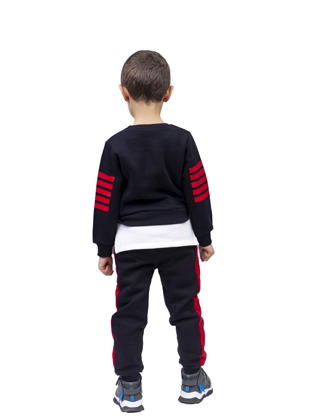 Siyah Erkek Çocuk 3 İplik Basic Eşofman Takımı 3-6 Yaş-3