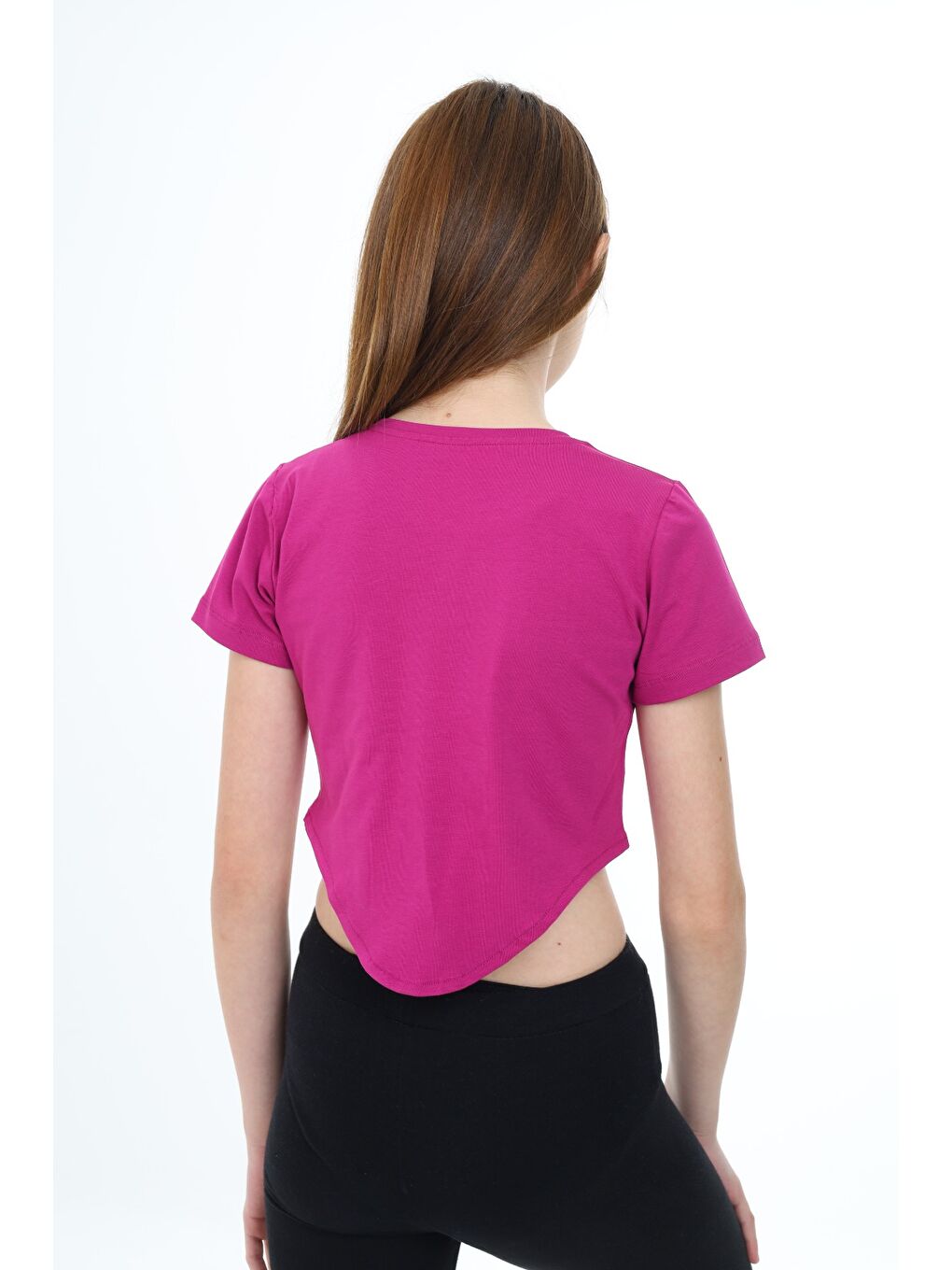 Mürdüm Kız Çocuk Tişört-4