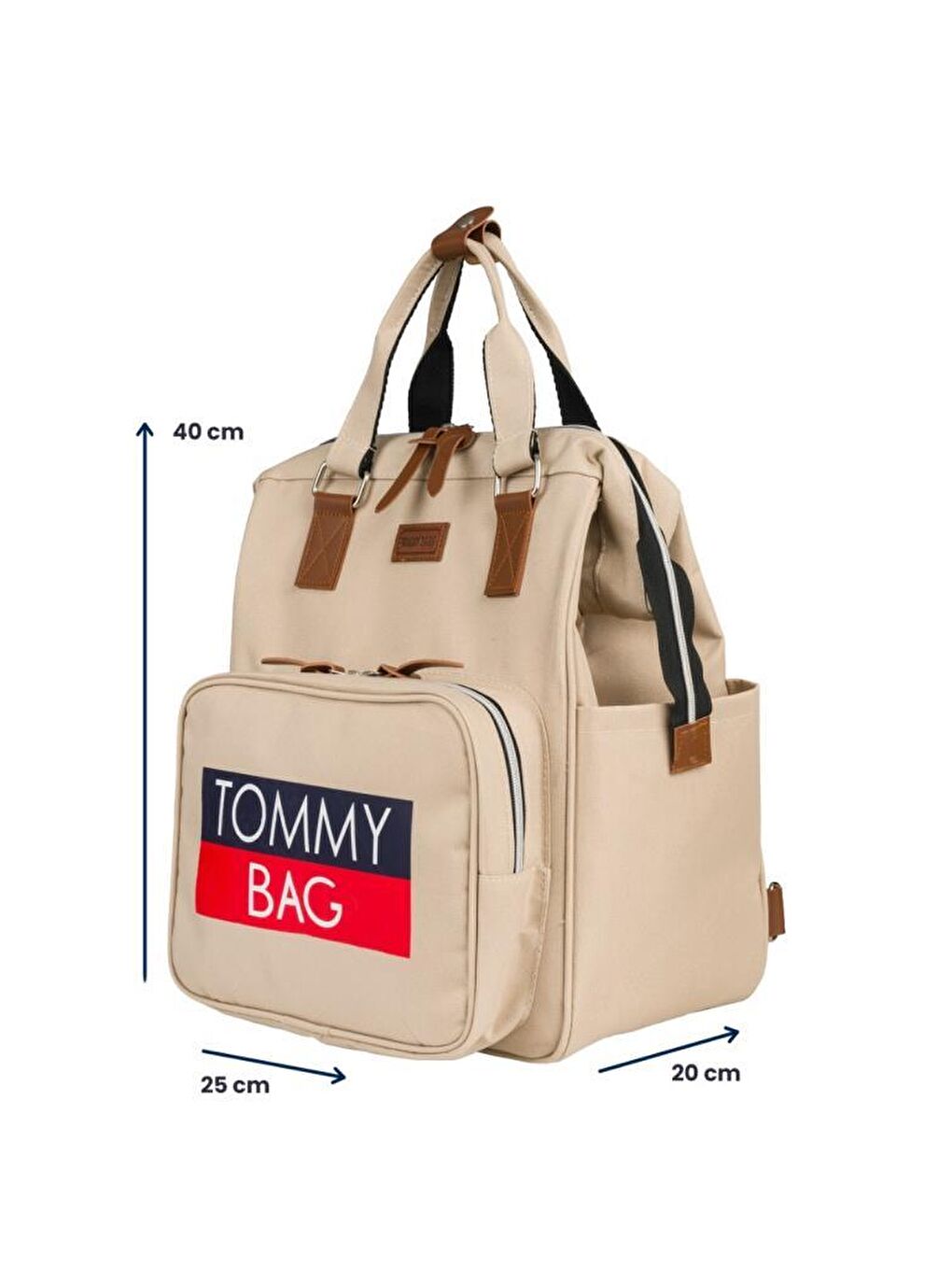 Soft Anne Bebek Bakım Sırt Çantası Termal Biberonlu Bebek Arabası Askı Aparatlı-1