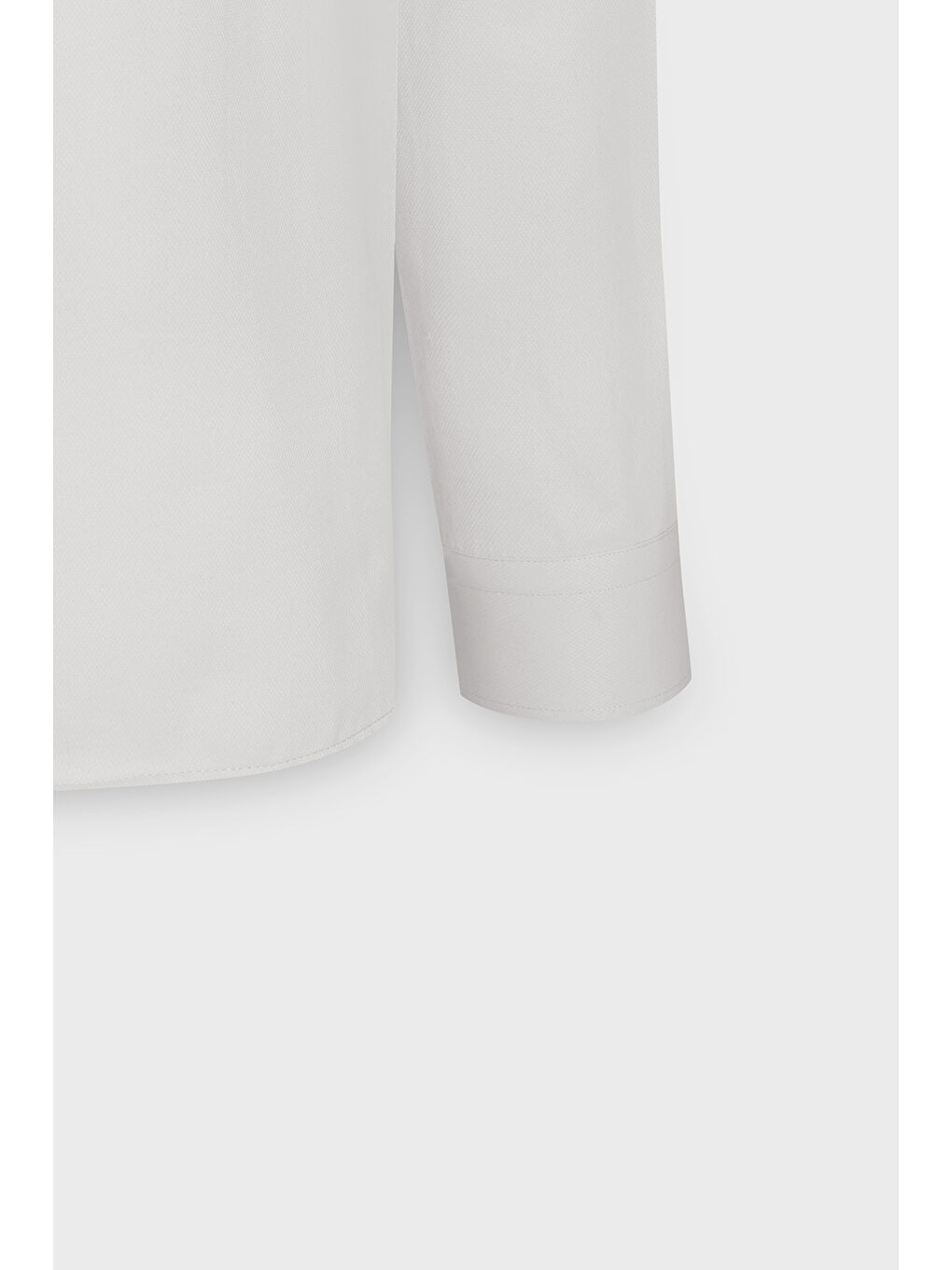 Erkek Beyaz Kolay Ütülenebilir Pamuklu Slim Fit Dar Kesim Klasik Yaka Armürlü Gömlek-7