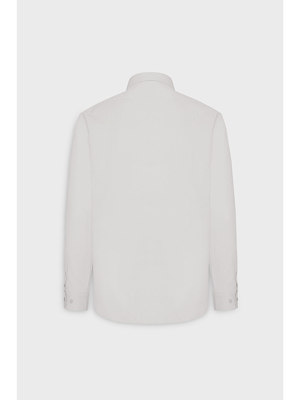 Erkek Beyaz Kolay Ütülenebilir Pamuklu Slim Fit Dar Kesim Klasik Yaka Armürlü Gömlek-8
