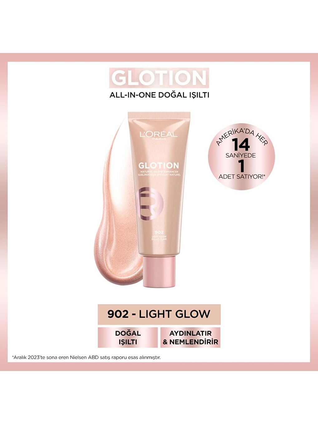 L'Oreal Paris Glotion All-In-One Doğal Işıltı 902 - Light Glow