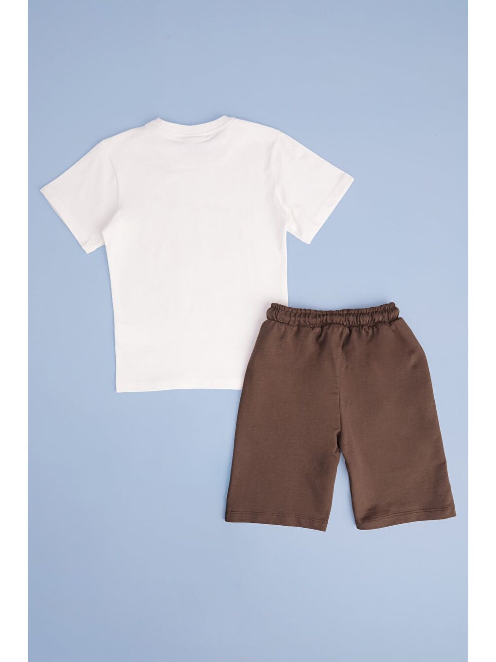 Kahverengi Kaplan Baskılı Beli Lastikli Erkek Çocuk 2 Li Takım-1