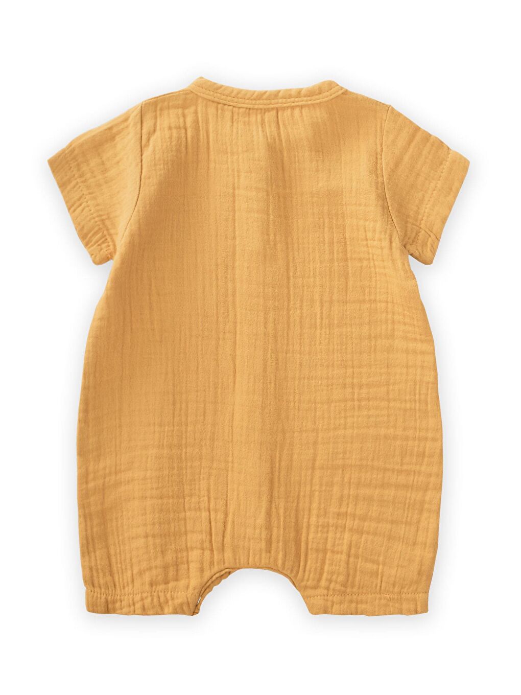 Sarı Kız Çocuk Nakışlı Müslin Tulum-1