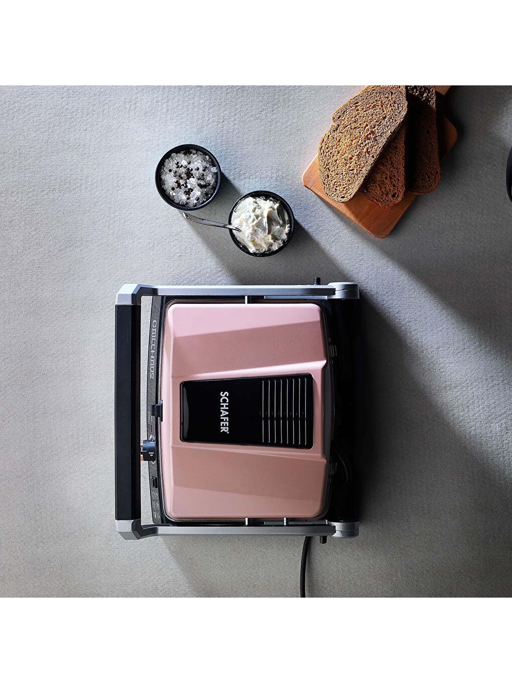 SCHAFER Siyah-Pastel Pembe Grill Haus Tost Makinesi-Rosegold - 5