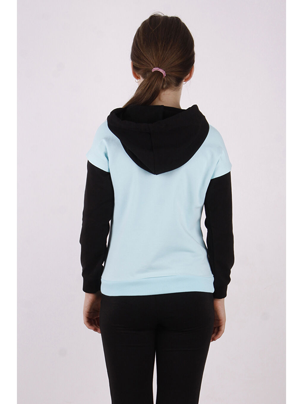 Turkuaz Kız Çocuk Relax Baskılı Sweatshirt-2