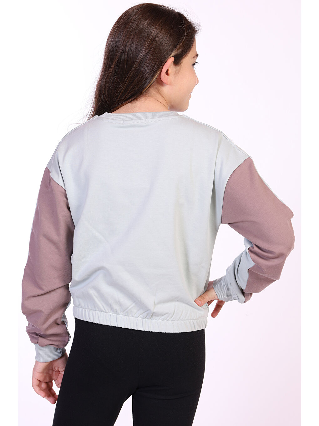 Gri Kız Çocuk Imagine Tnty Baskılı Sweatshirt-1