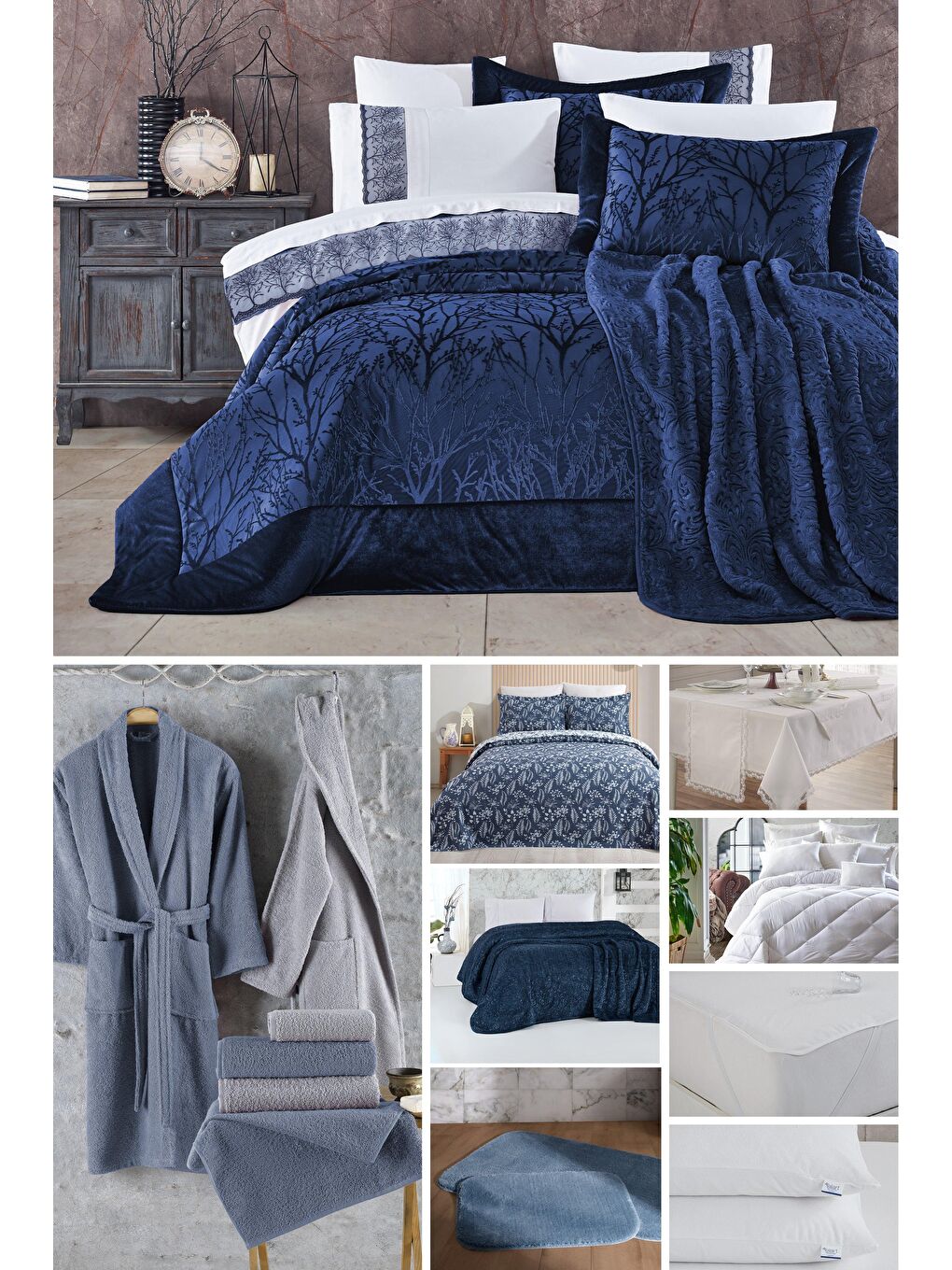 Çeyiz Paketi 53 Parça Bahar Lacivert