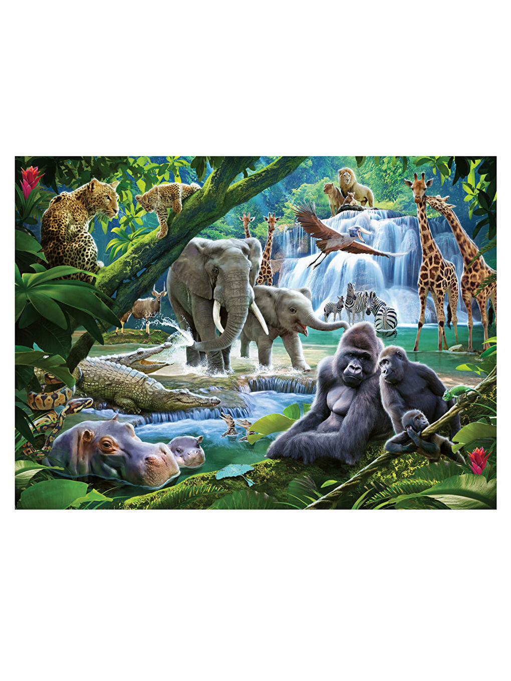 Ravensburger Renksiz 100 Parça Puzzle Vahşi Hayvanlar RPK129706