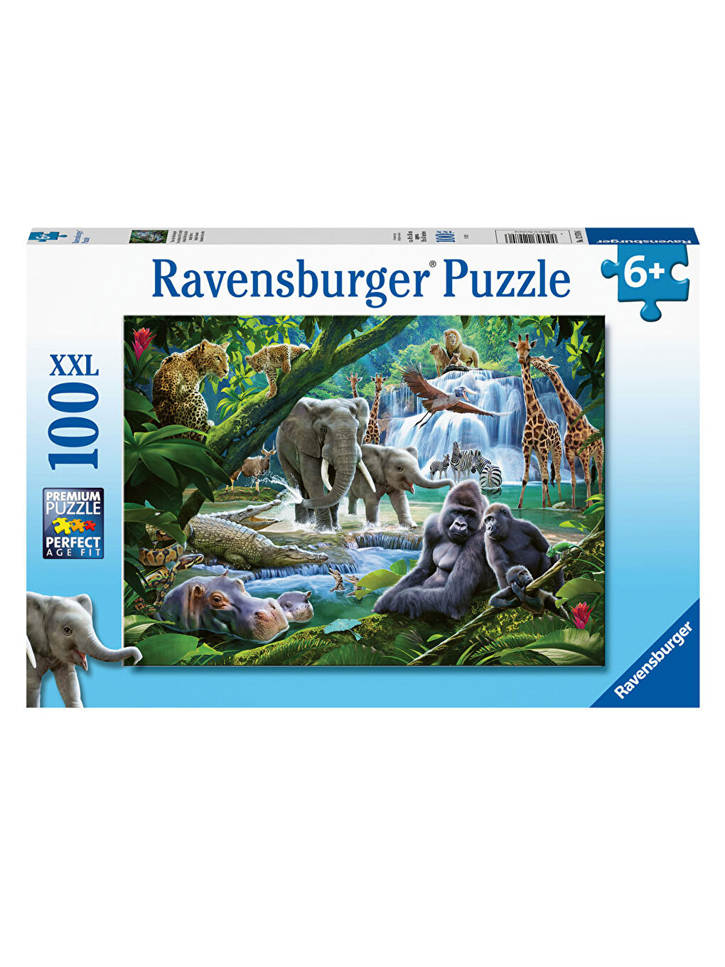 Ravensburger Renksiz 100 Parça Puzzle Vahşi Hayvanlar RPK129706 - 1