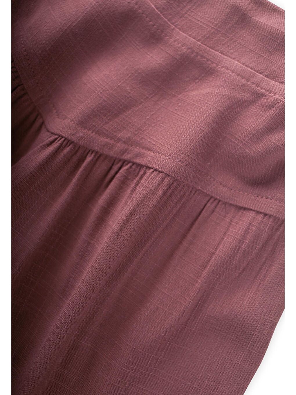 Mürdüm Kız Çocuk Keten Pantolon-2