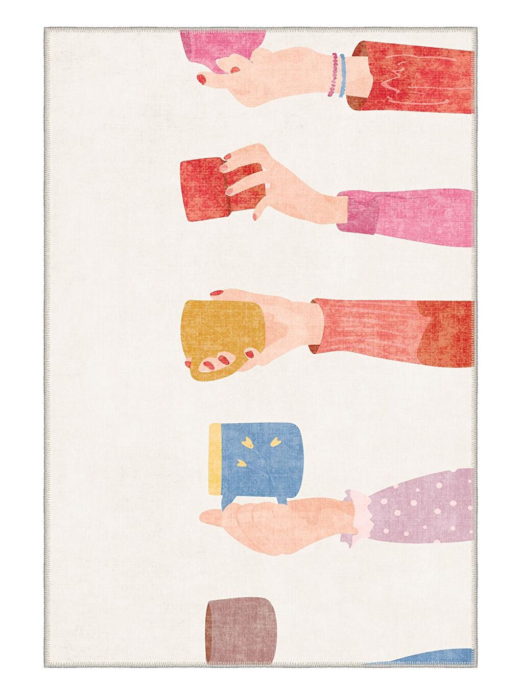 Karışık Premium Kalite, Pamuk ve Kaydırmaz Taban, Yıkanabilir, Mutfak Halısı  160 x 230 cm-3