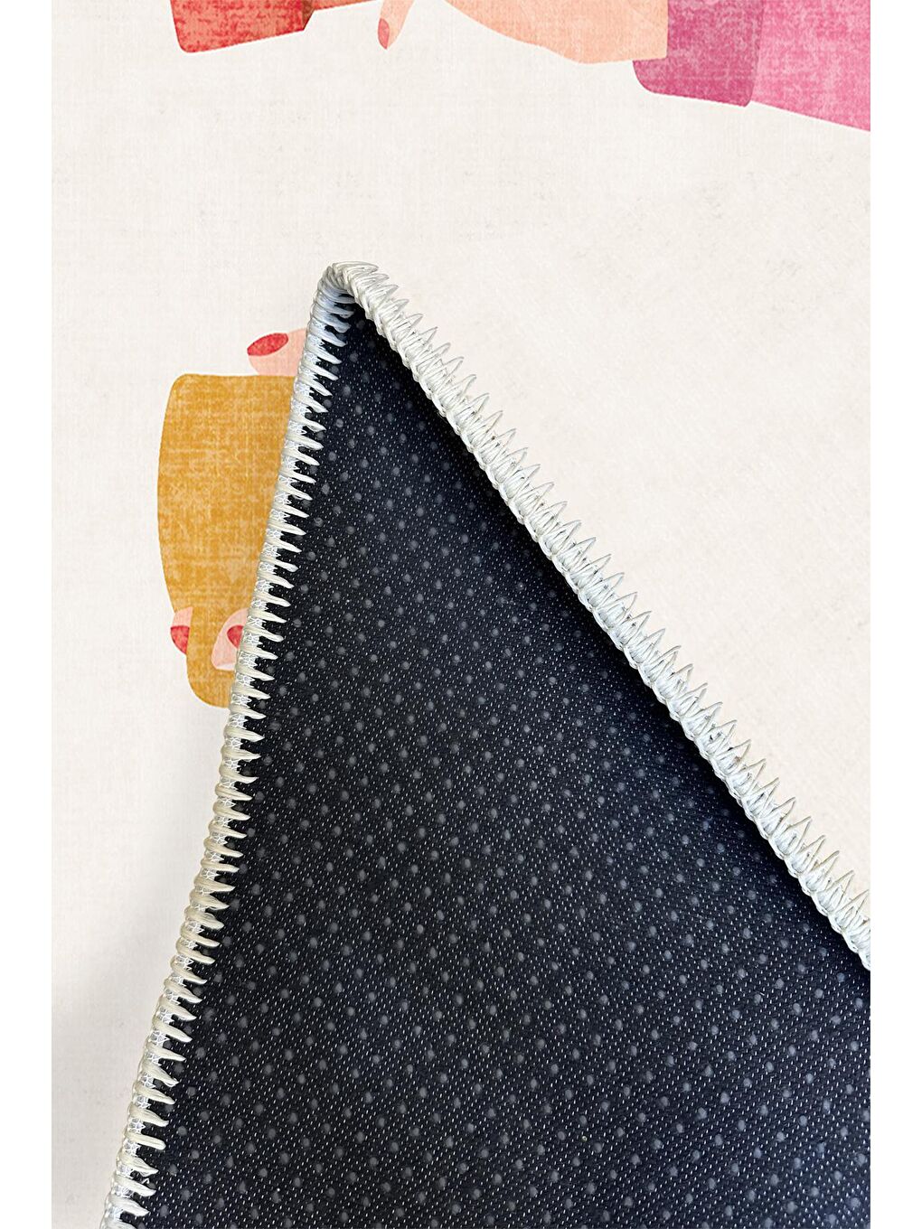 Karışık Premium Kalite, Pamuk ve Kaydırmaz Taban, Yıkanabilir, Mutfak Halısı  160 x 230 cm-4