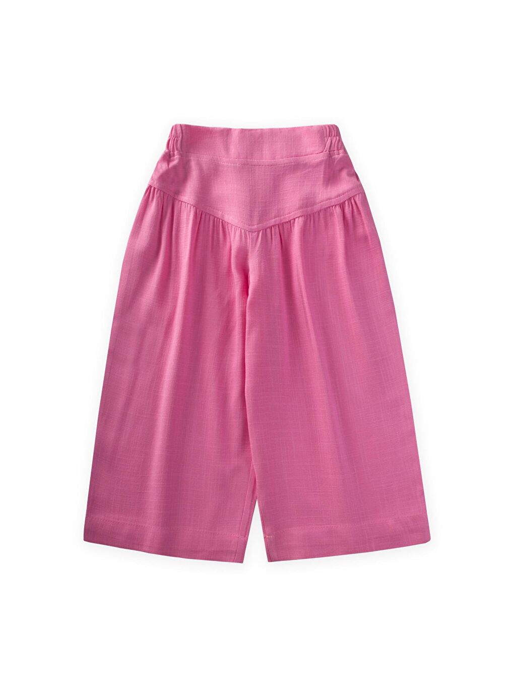 Pembe Kız Çocuk Keten Pantolon