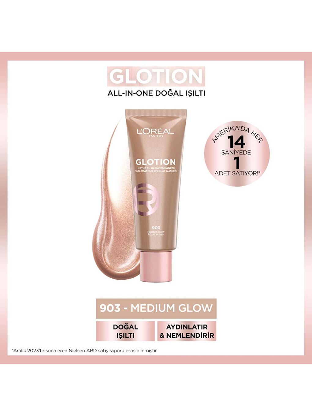 L'Oreal Paris Nude Glotion All-In-One Doğal Işıltı 903 - Medium Glow