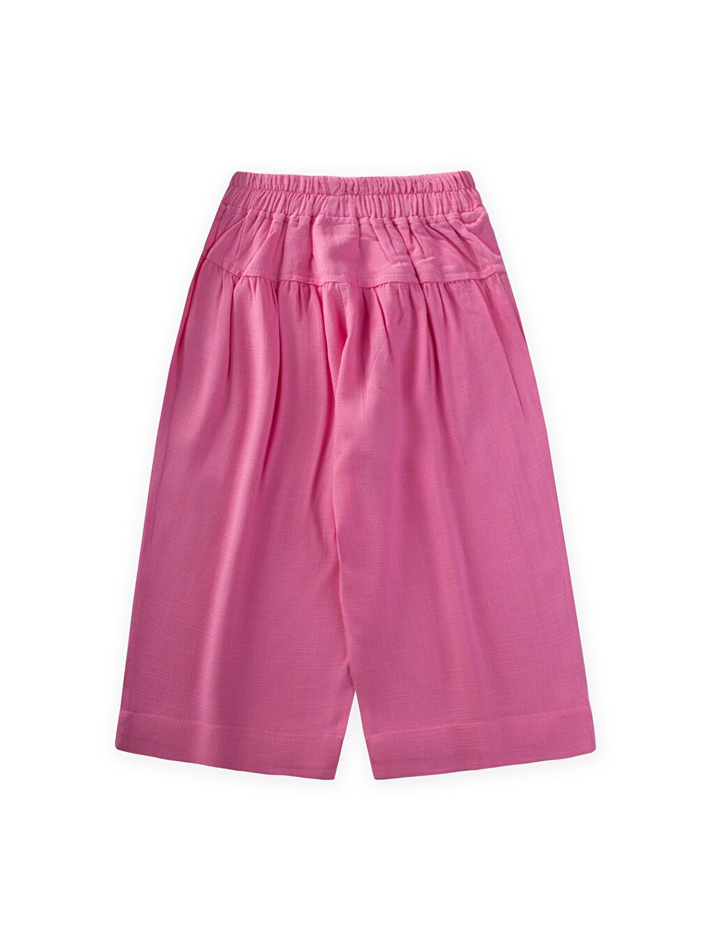 Pembe Kız Çocuk Keten Pantolon-1