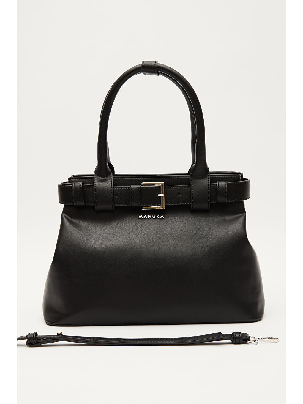 Bella Metal Tokalı Çanta Siyah-1