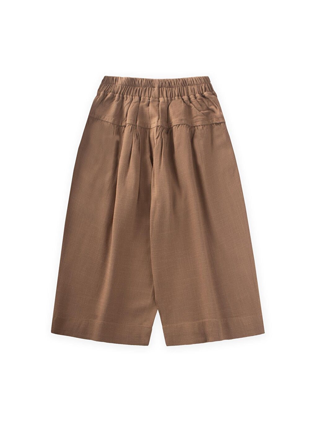 Bej Kız Çocuk Keten Pantolon-1