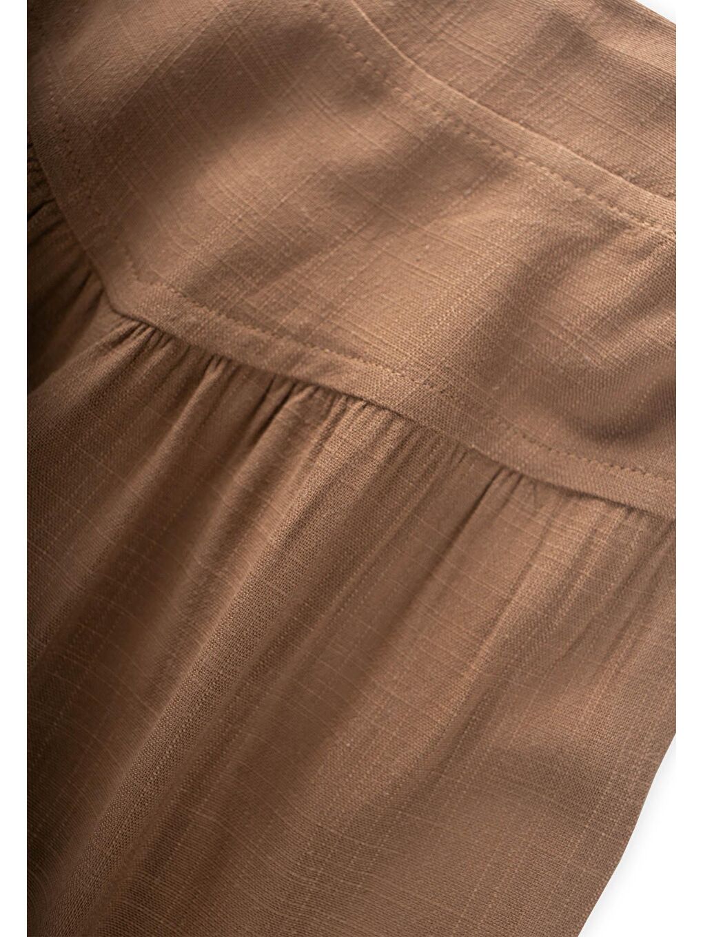 Bej Kız Çocuk Keten Pantolon-2