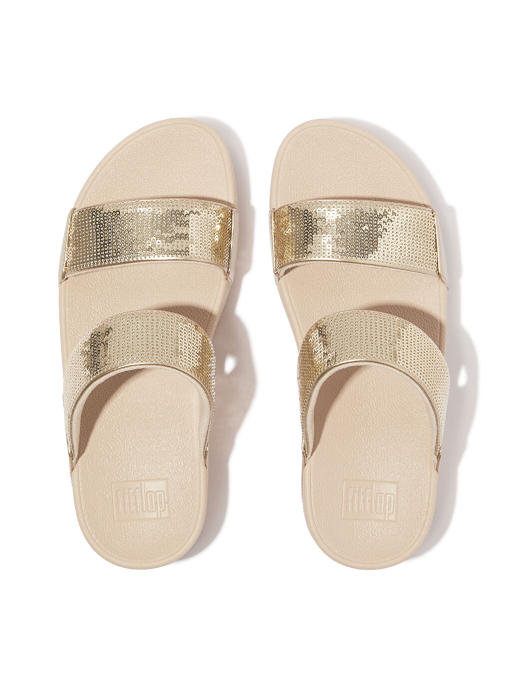 Sarı Kadın Terlik JF2-090 /675 /B50 LULU Sequin Slides-4