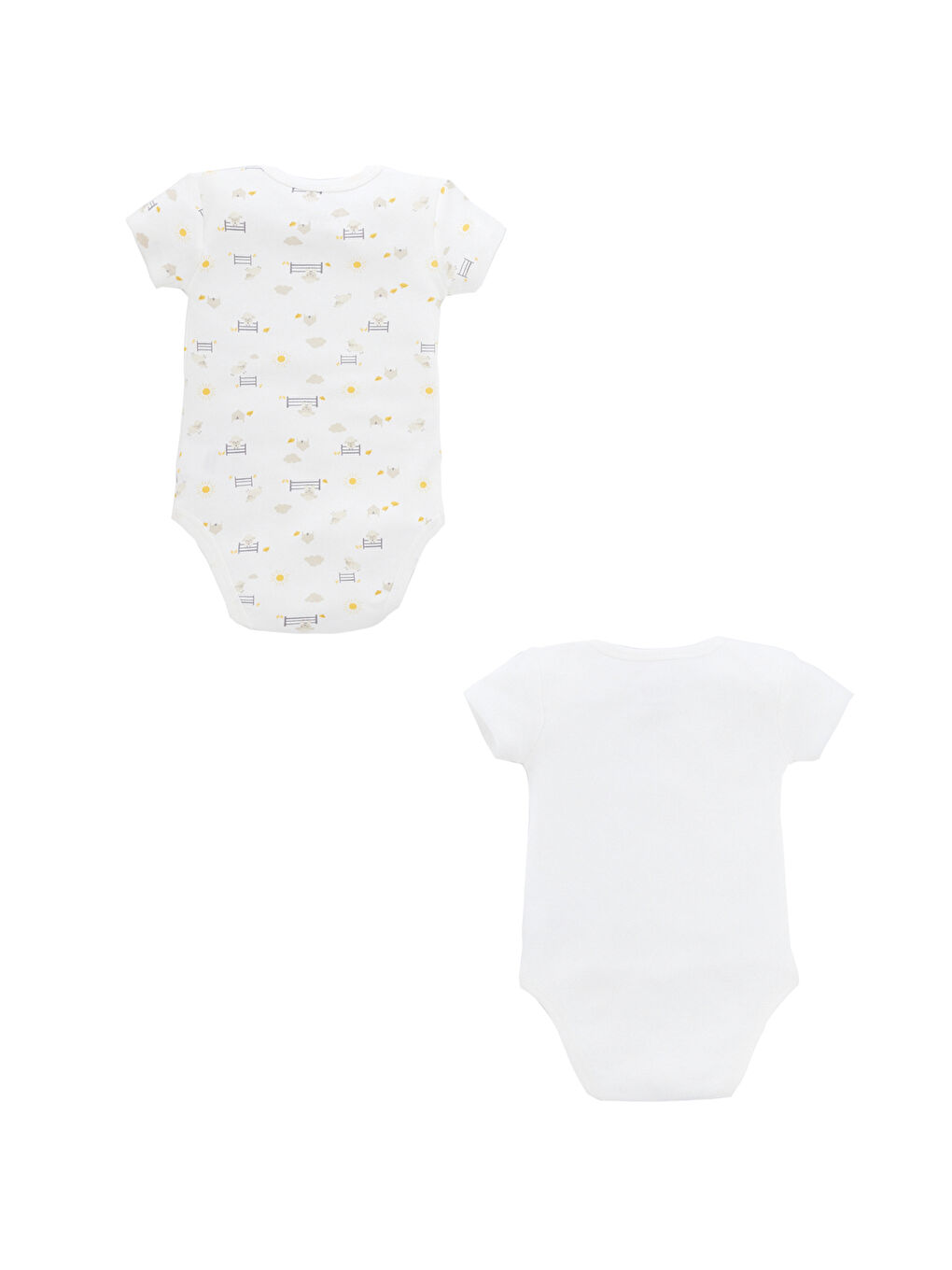 Minycenter Karışık Unisex Bebek 2Lı Body Set - 1