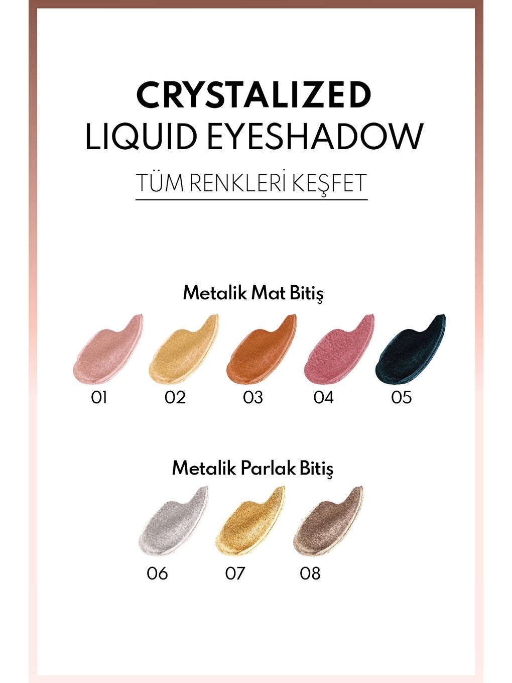 Crystalized Liquid Eyeshadow Likit Metalik Göz Farı - 01 Soft Elegance-2