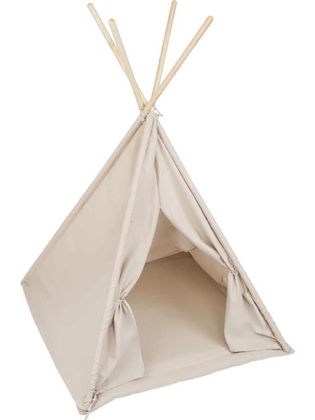 Çocuk Kızılderili Oyun Çadırı Ahşap Direkli Geniş Oyun Çadırı ve Minderli Ev & Bahçe Oyun Alanı Mind-1