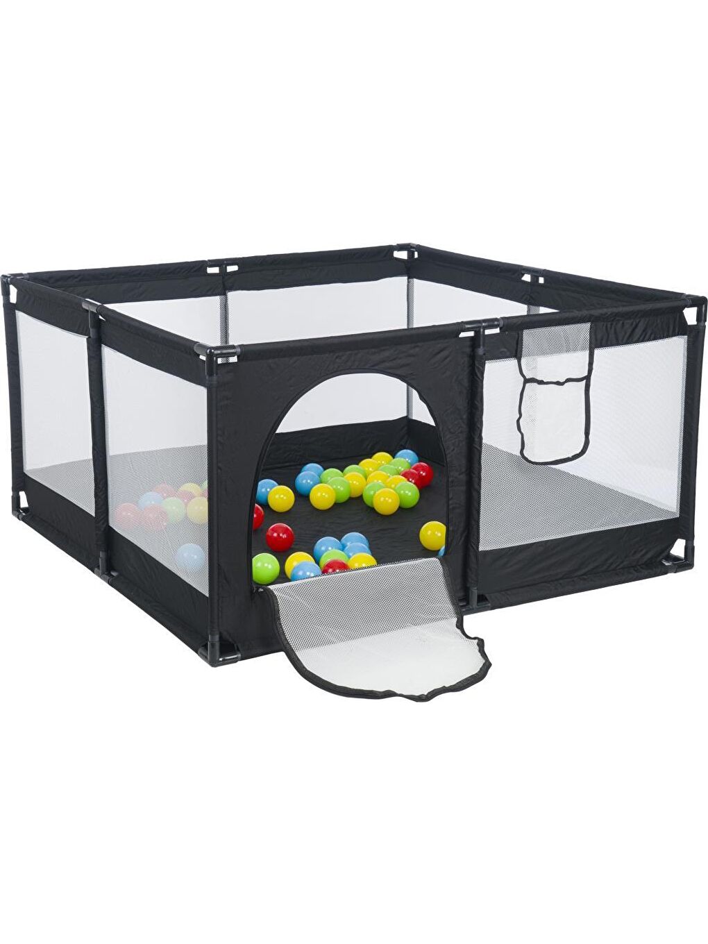 Güvenli Bebek Ve Çocuk Oyun Alanı Oyun Parkı 120X120 Oyun Matı Topları Yatak-4