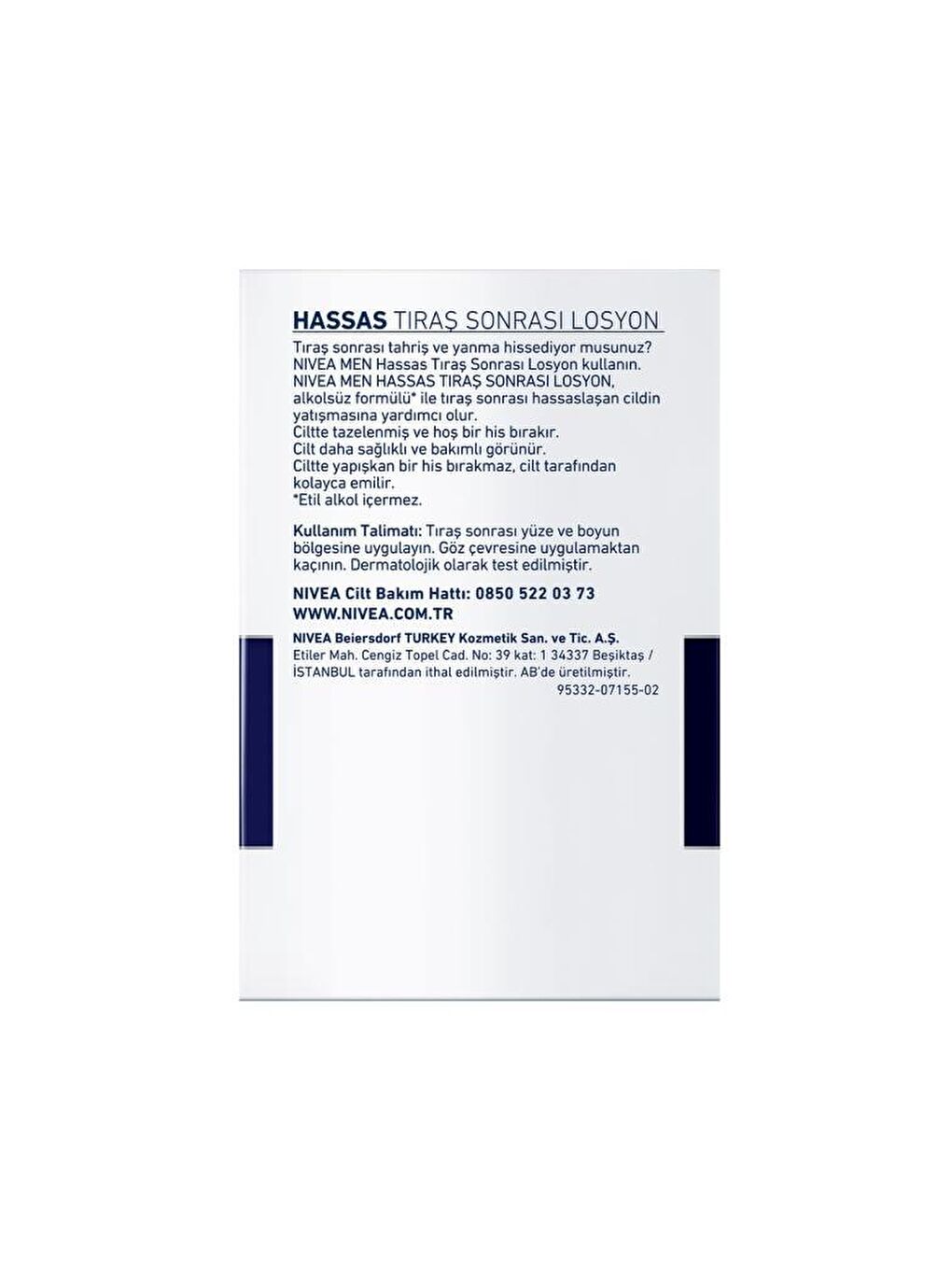 NIVEA Şeffaf Men Hassas Tıraş Sonrası Losyon 100 ml, Hassas Ciltler, Alkolsüz Formül, Hızlı Emilir - 1