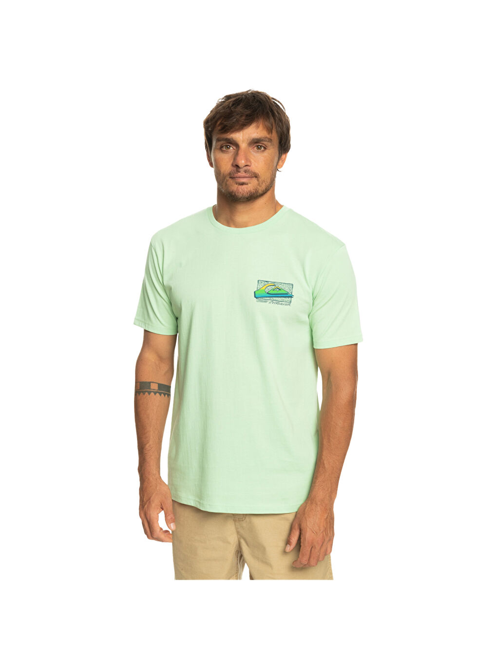 Retrofade Erkek Yeşil Tişört