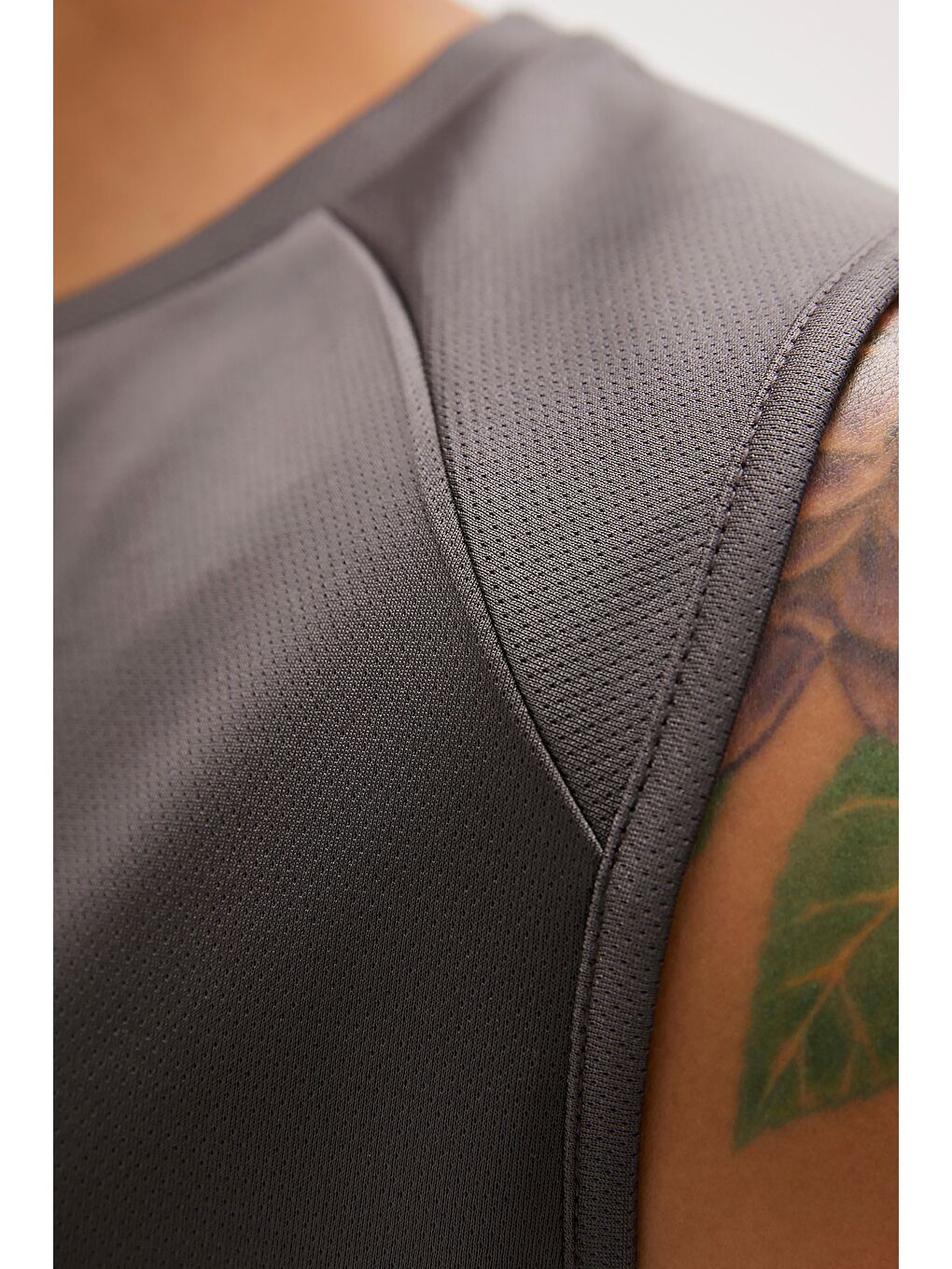 Gri Mike Asfalt Erkek Kolsuz Tişört-2