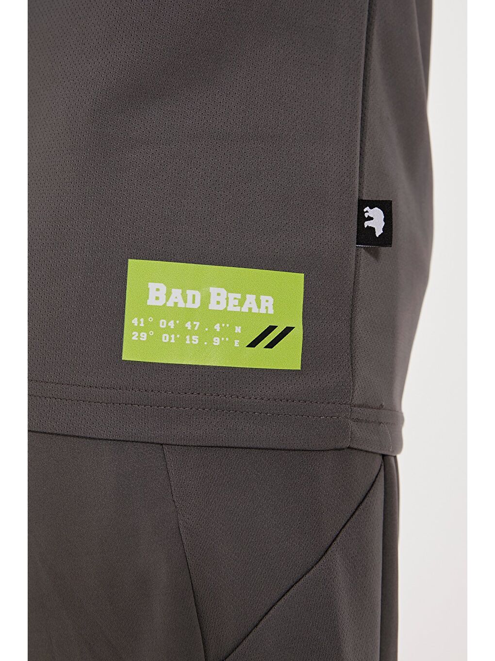 Gri Mike Asfalt Erkek Kolsuz Tişört-3