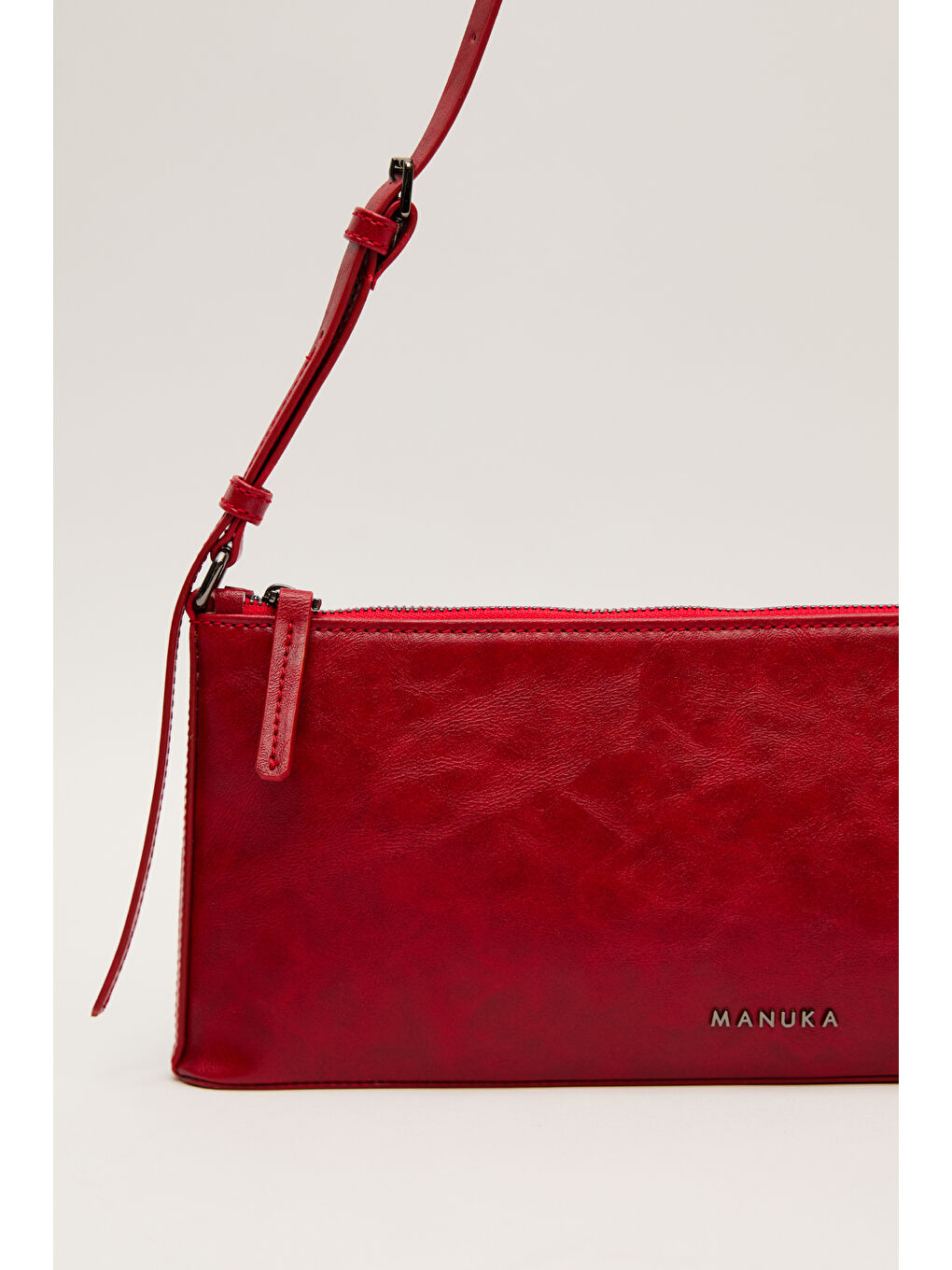 İnce Askılı Baget Çanta Kırmızı-2