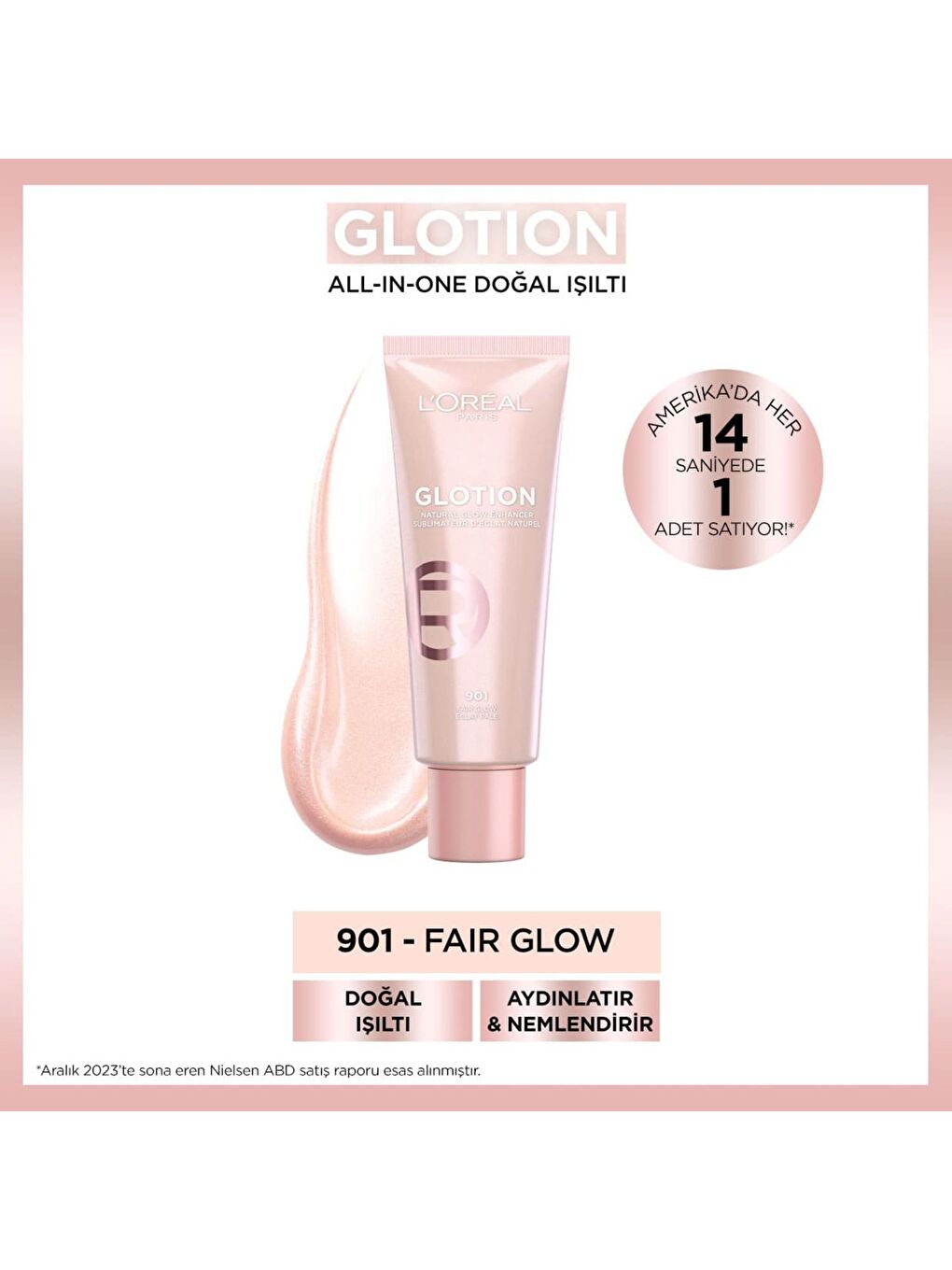 L'Oreal Paris Nude Glotion All-In-One Doğal Işıltı 901 - Fair Glow