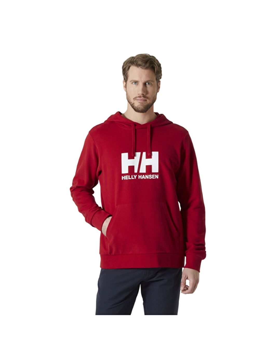 Helly Hansen Kırmızı HH Logo 2 0 Kapüşonlu Erkek Sweatshirt HHA 30394 162 - 3