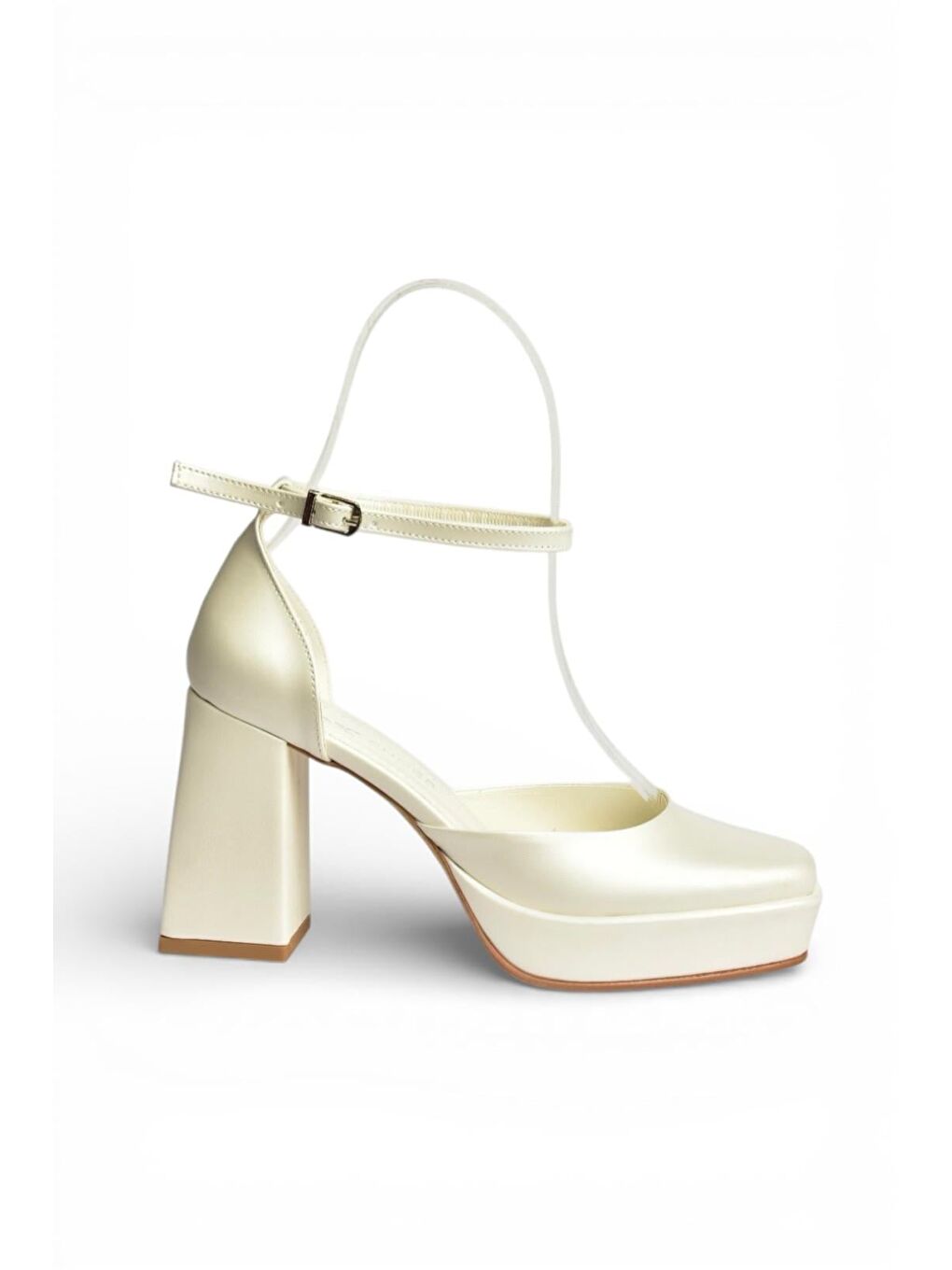 Bej Sedef Kadın Topuklu Ayakkabı Y246043009-5