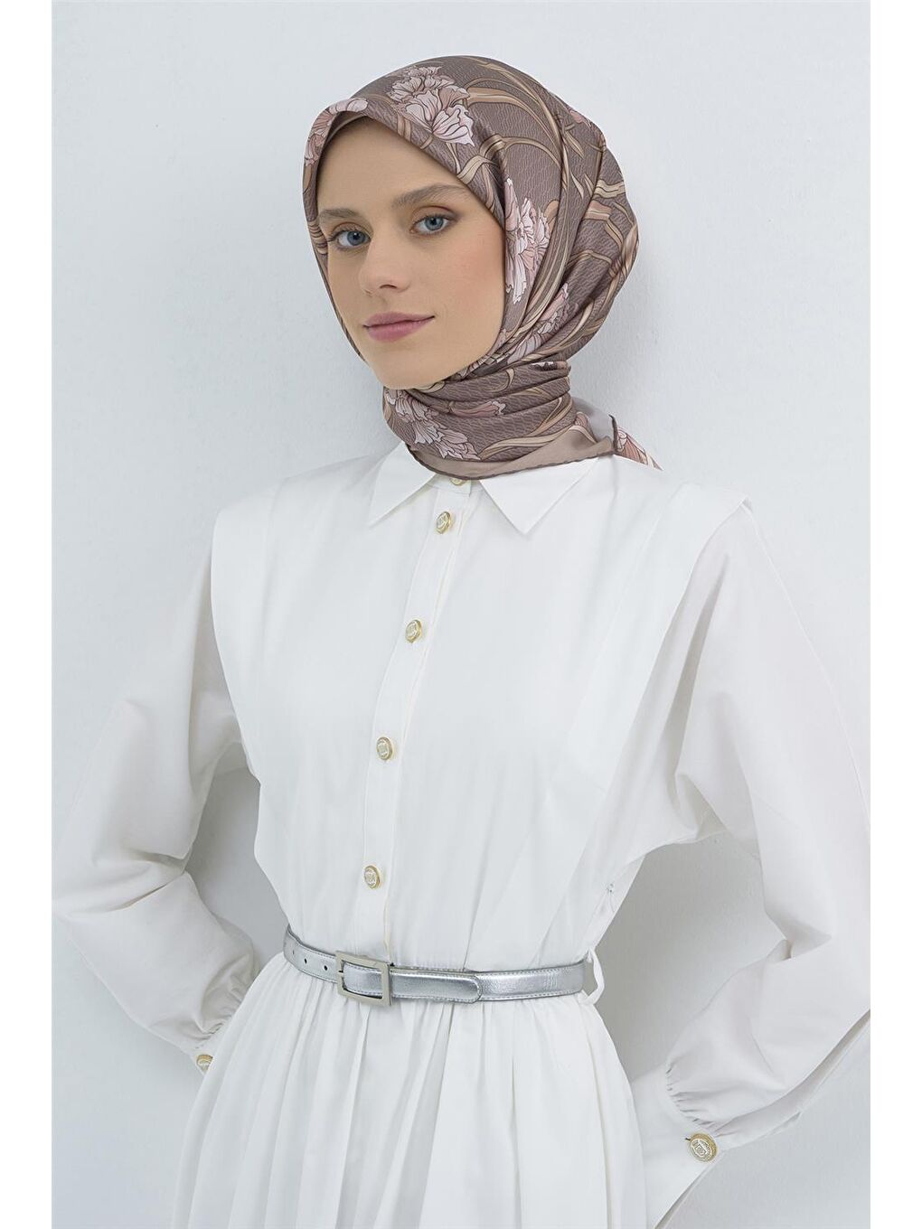 Pembe Saf İpek Sura Eşarp 9512D 06