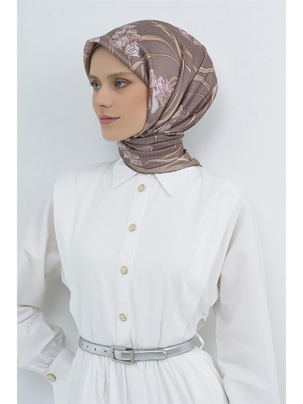 Pembe Saf İpek Sura Eşarp 9512D 06-1