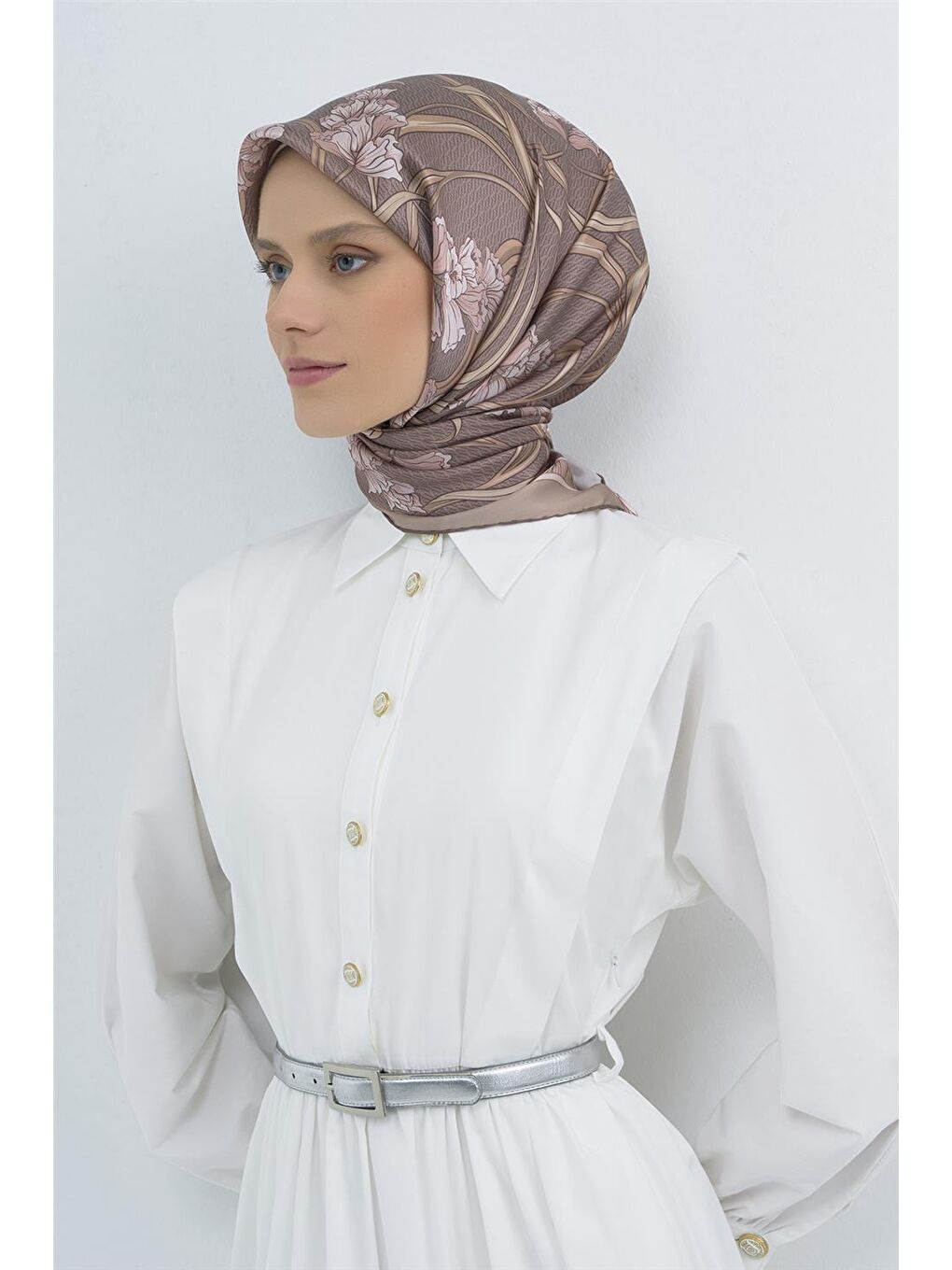 Pembe Saf İpek Sura Eşarp 9512D 06-2