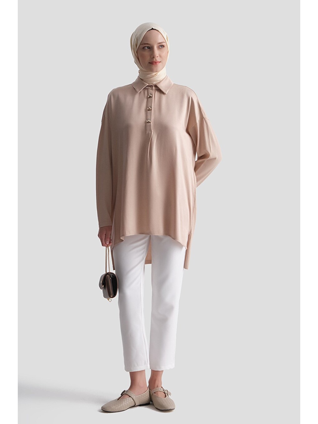 Kupra Mixli Triko Tunik 25k2006 Bej-3