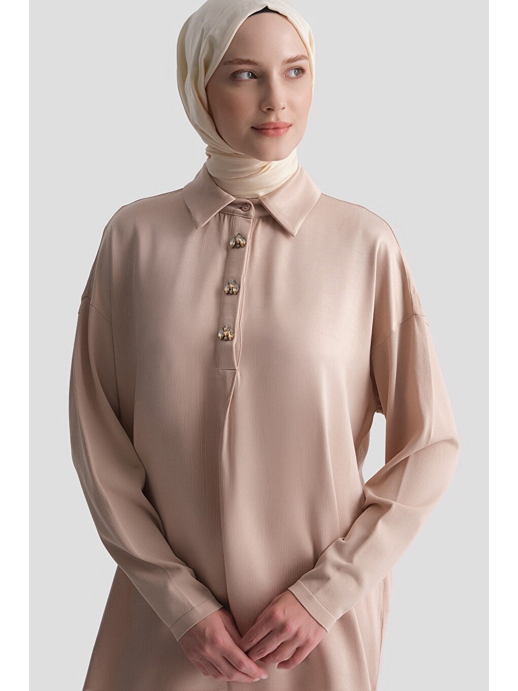 Kupra Mixli Triko Tunik 25k2006 Bej-4
