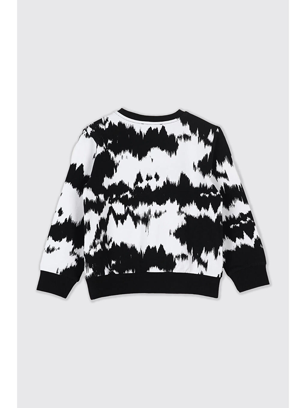 Kız Çocuk Pul Nakışlı Desenli Sweatshirt Beyaz-3