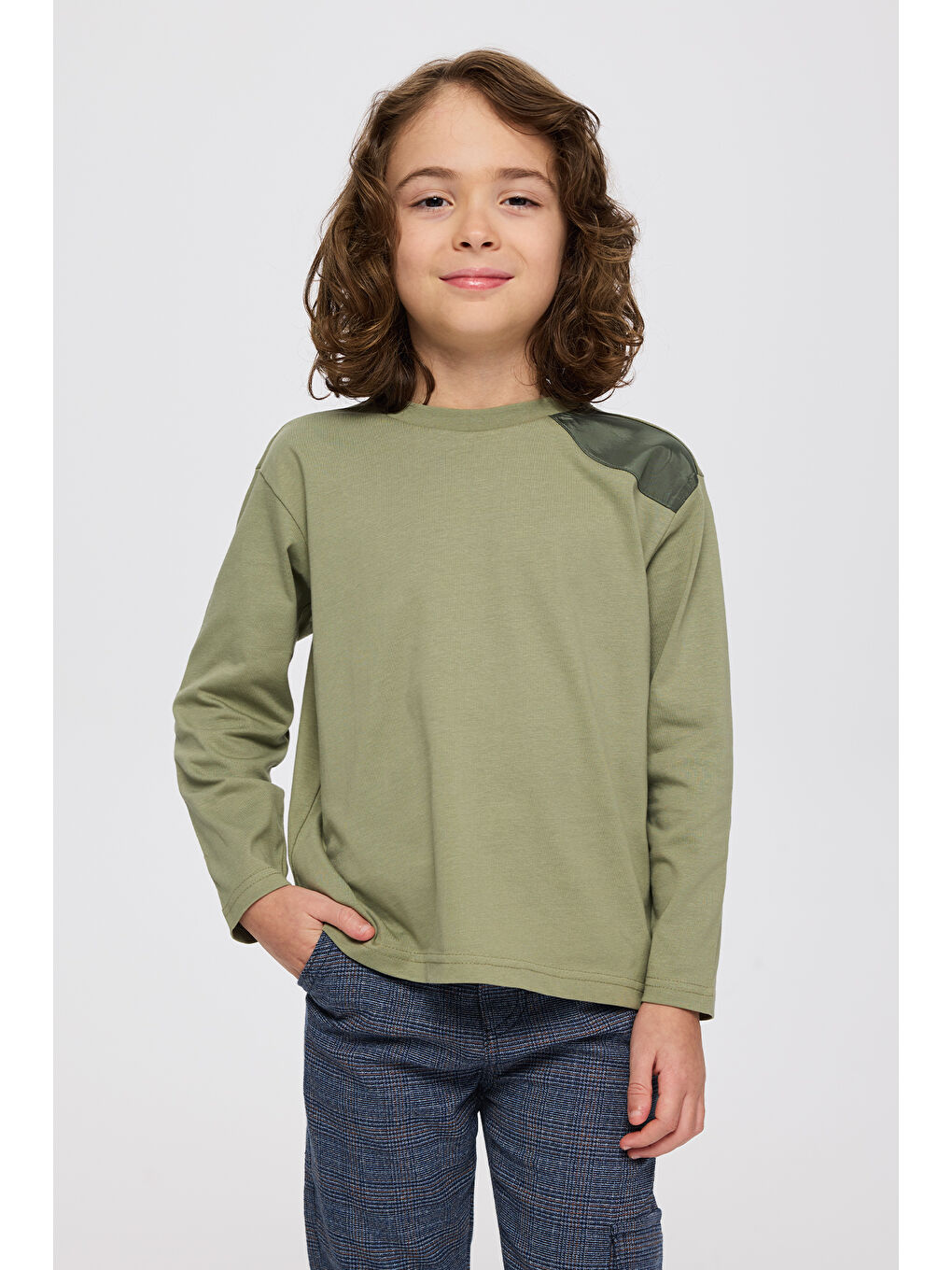 Erkek Çocuk Uzun Kollu T-Shirt Haki-5