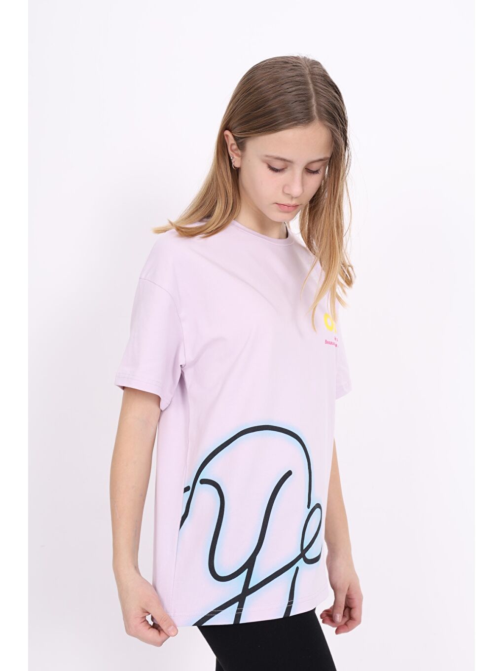 Toontoykids Lila Unisex Çocuk Baskılı Tişört
