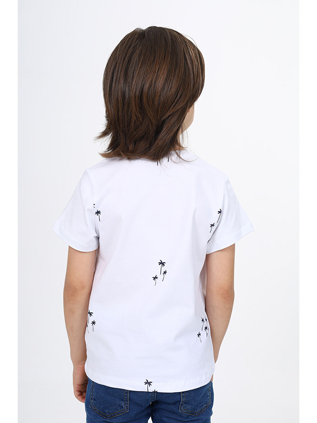 Beyaz Erkek Çocuk Baskılı Tişört-2