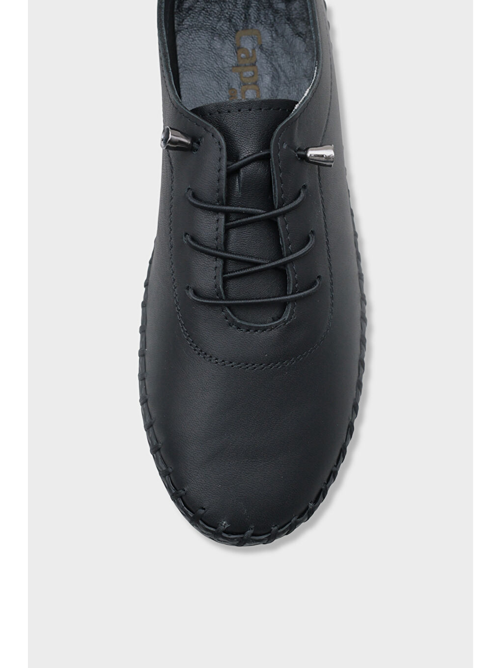 Siyah Fina Hakiki Deri Soft Konfor Tabanlı Kadın Sneaker-2