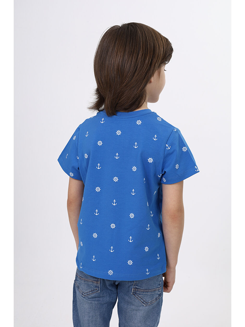 Mavi Erkek Çocuk Baskılı Tişört-2
